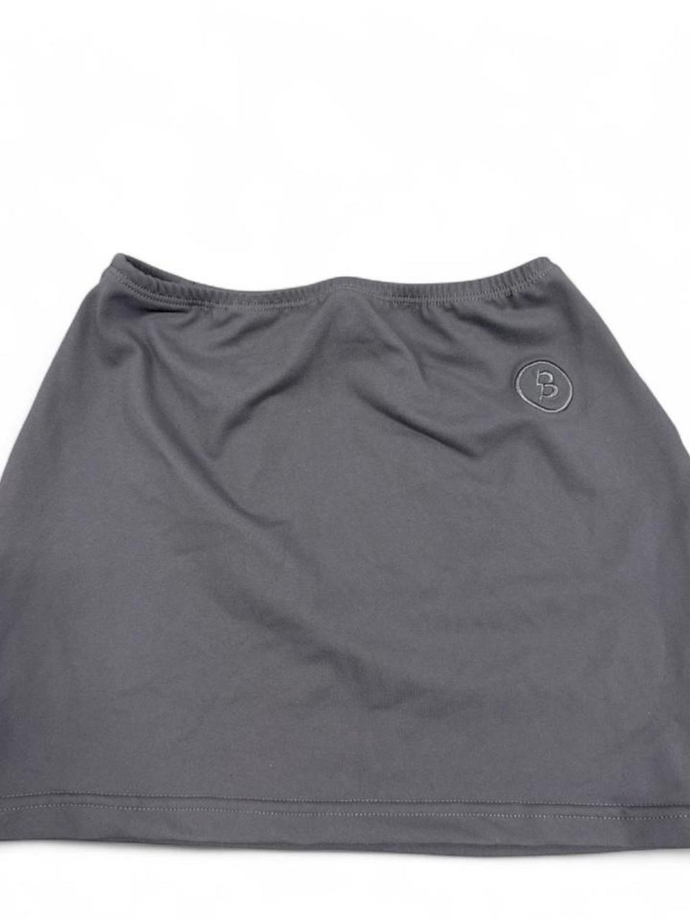 Women's Gray Mini Skirt with Subtle Logo